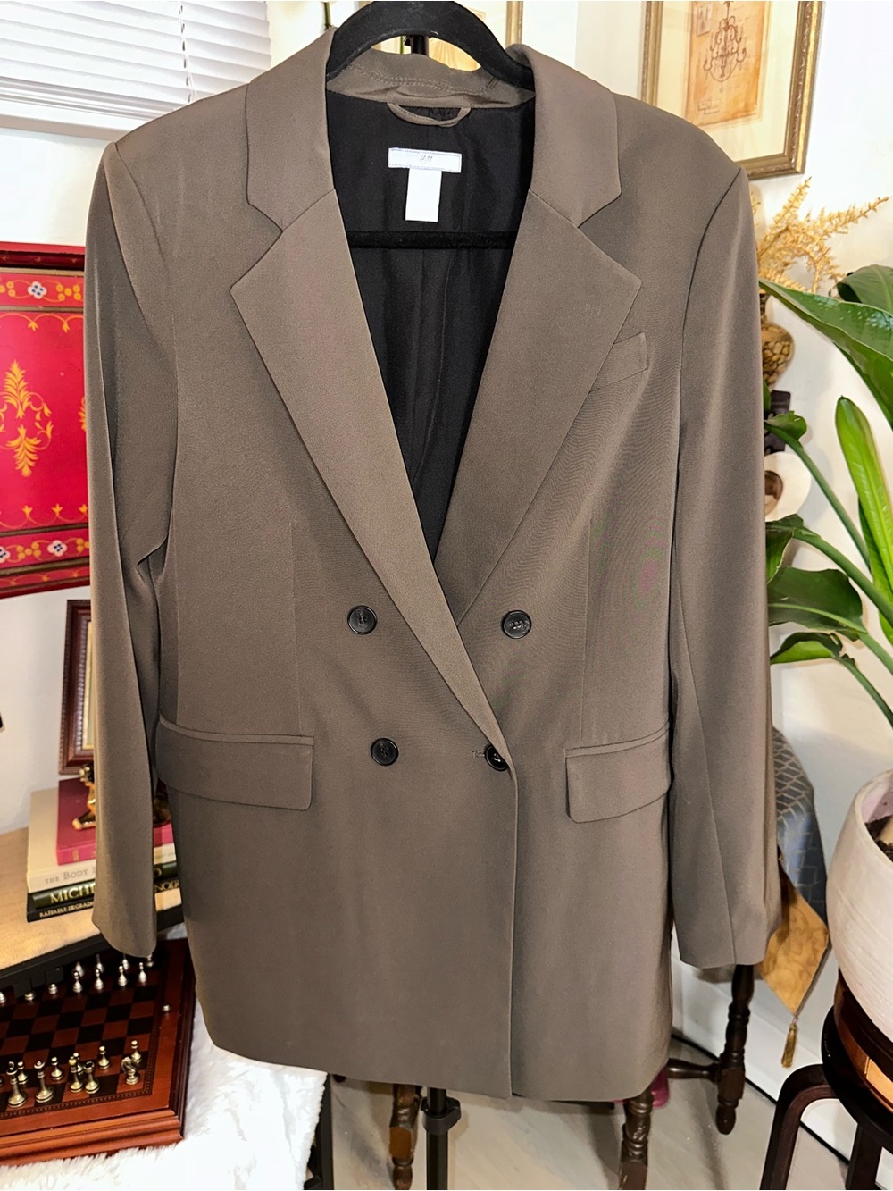 H&M Double-Breasted Blazer Jacket - Brown